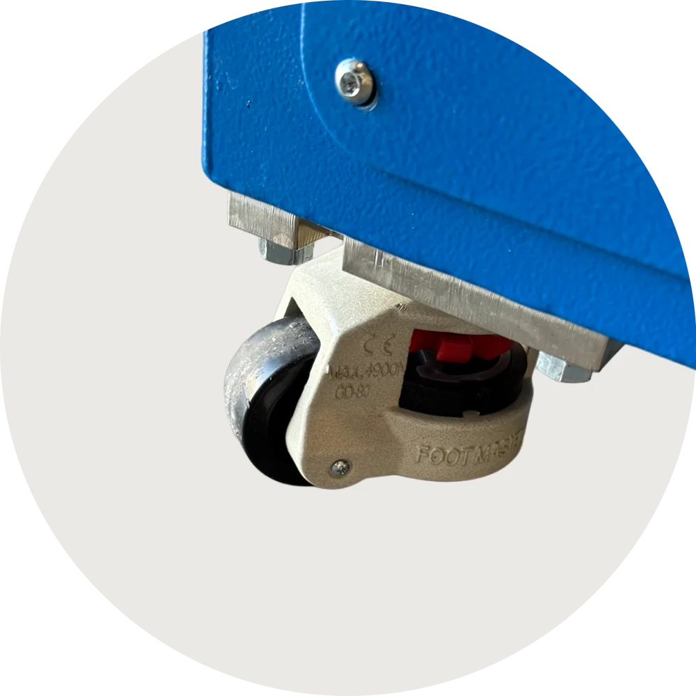 Roues table aspirante sur roulettes - Tricolor Industries