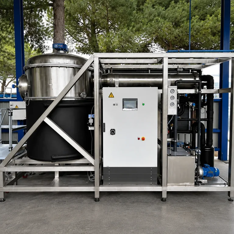 Evaporateur avec racleur