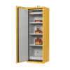 Armoire coupe feu 1 porte ouverte avec produits à l'intérieur