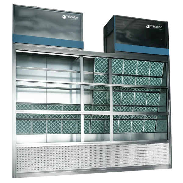 Bloc aspirant avec rangées de filtres fibre de verre cassette - Tricolor Industries