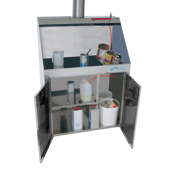 Poste de préparation et égouttage peinture et solvant
