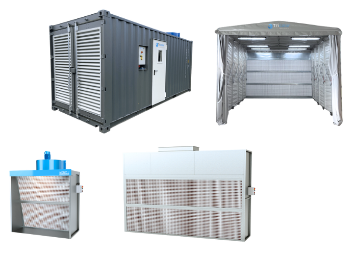 différents types de cabines de peinture